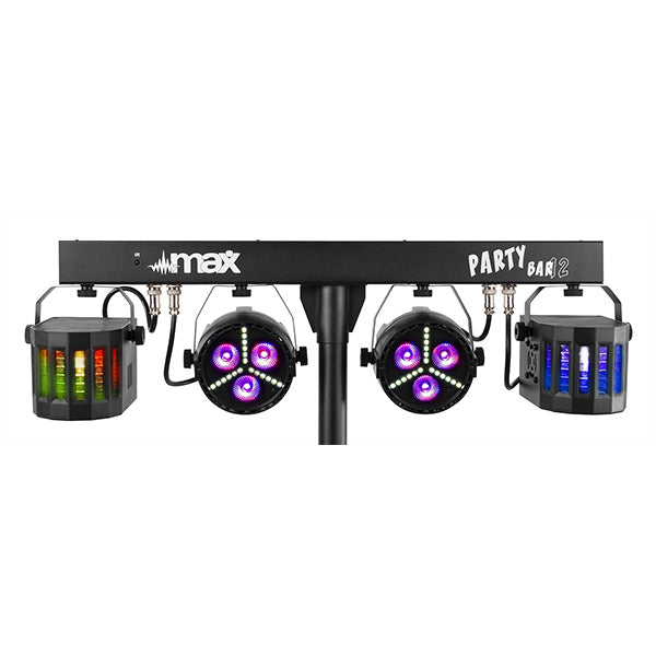 BEAMZ PARTYBAR 12 SET (2 x PAR AND 2 x DERBY)