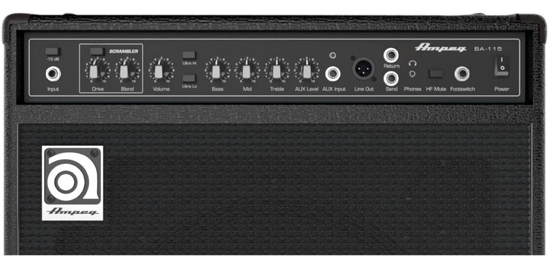 AMPEG BASS AMP SERIES 150W RMS SINGLE 15" COMBO WITH SCRAMBLER