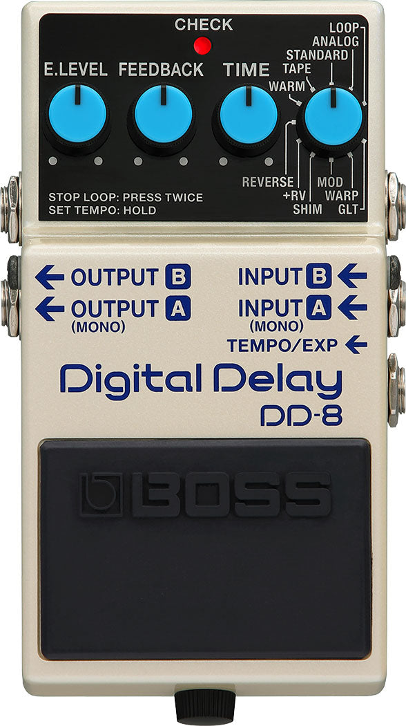 BOSS DD-8 DIGITAL DELAY WITH 11 DELAY MODES AND LOOPER EFFECTS PEDAL