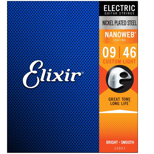 ELIXIR ELECTRIC NICKEL NANOWEB GUITAR STRING SET