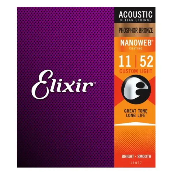 ELIXIR ACOUSTIC PHOSPHOR NANOWEB GUITAR STRING SET