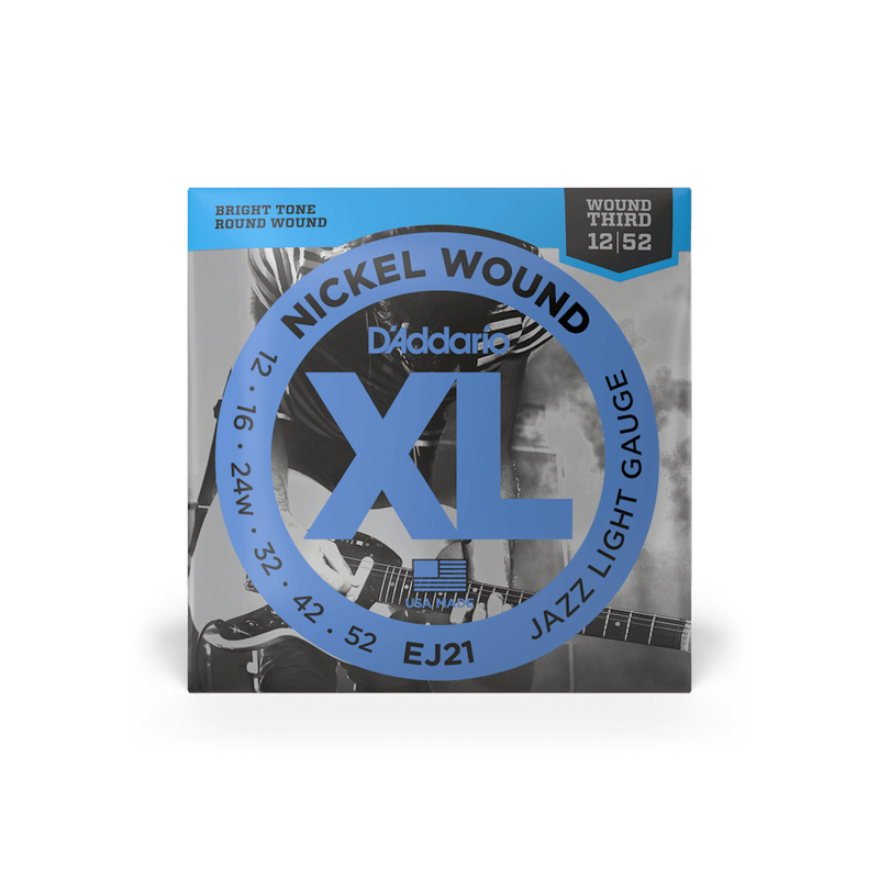 D'ADDARIO EJ21 NICKEL WOUND JAZZ ELECTRIC GUITAR STRINGS 012-052