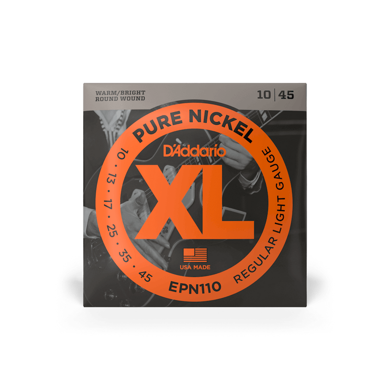 D'ADDARIO PURE NICKEL ROUND WOUND ELECTRIC GUITAR STRINGS 010-045