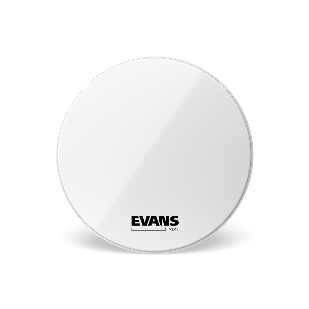 EVANS MX1 MARCHING BASS DRUM HEADS WHITE