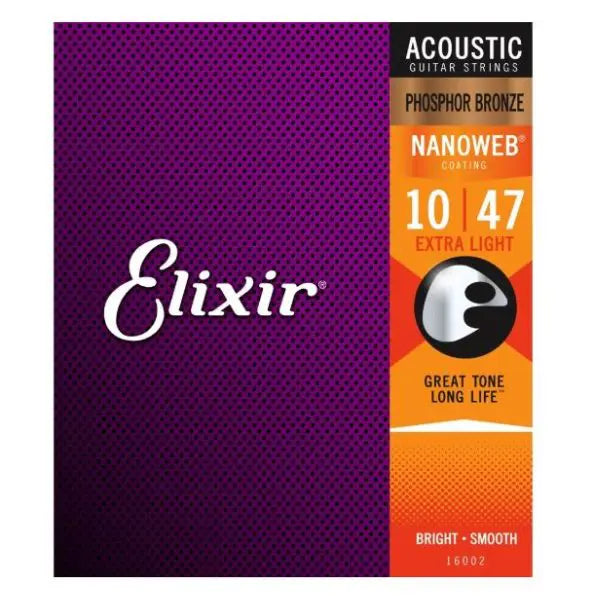 ELIXIR ACOUSTIC PHOSPHOR NANOWEB GUITAR STRING SET