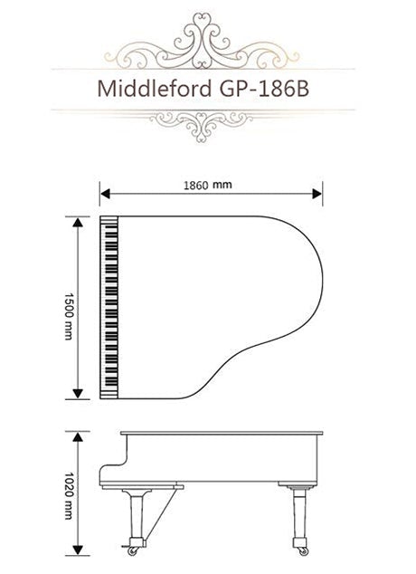 MIDDLEFORD GP-186E BOUDOIR GRAND PIANO (SELF-PLAYING)