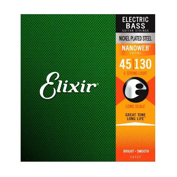 ELIXIR ELECTRIC BASS NICKEL NANOWEB GUITAR STRING SET