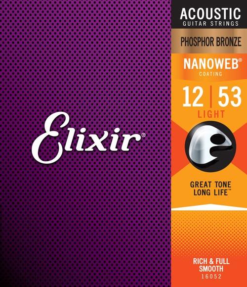 ELIXIR ACOUSTIC PHOSPHOR NANOWEB GUITAR STRING SET