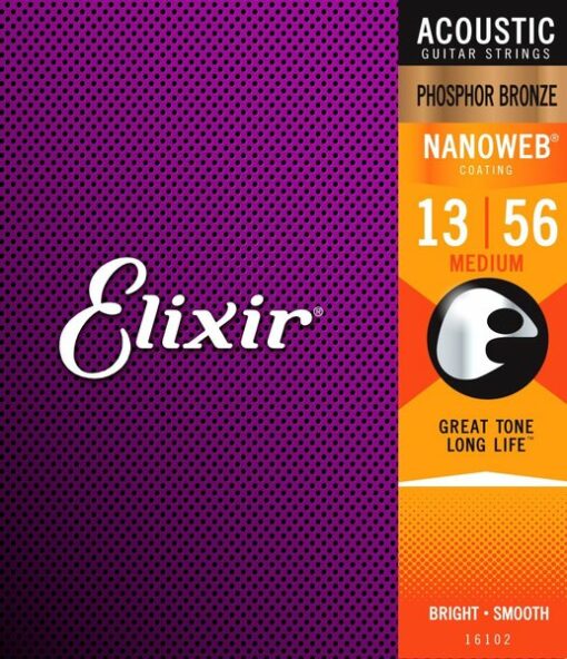 ELIXIR ACOUSTIC PHOSPHOR NANOWEB GUITAR STRING SET