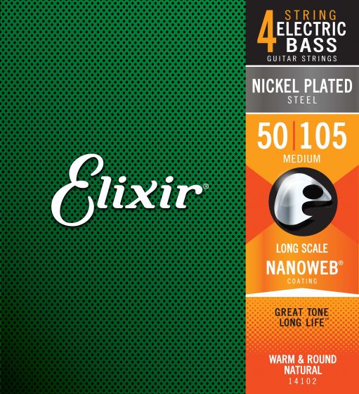 ELIXIR ELECTRIC BASS NICKEL NANOWEB GUITAR STRING SET