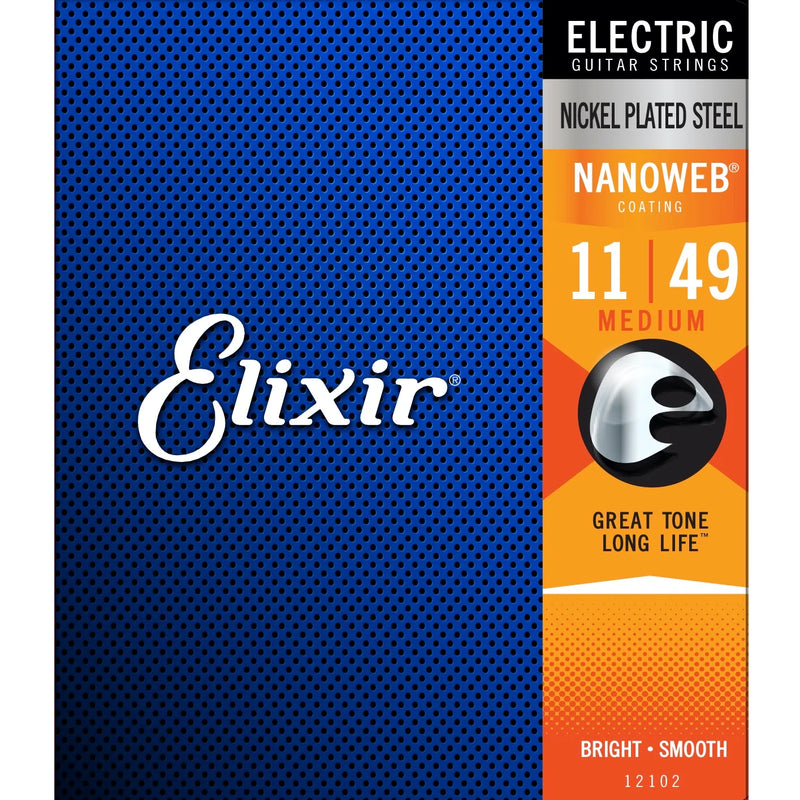 ELIXIR ELECTRIC NICKEL NANOWEB GUITAR STRING SET