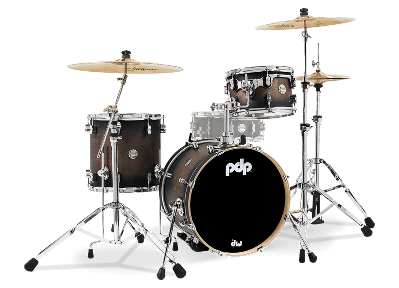 PDP CONCEPT™ MAPLE - SATIN CHARCOAL BURST LACQUER - BOP KIT