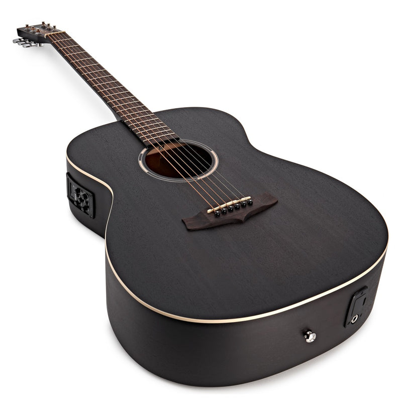 TANGLEWOOD TWBBOE BLACKBIRD FOLK - SMOKESTACK BLACK SATIN + BAG
