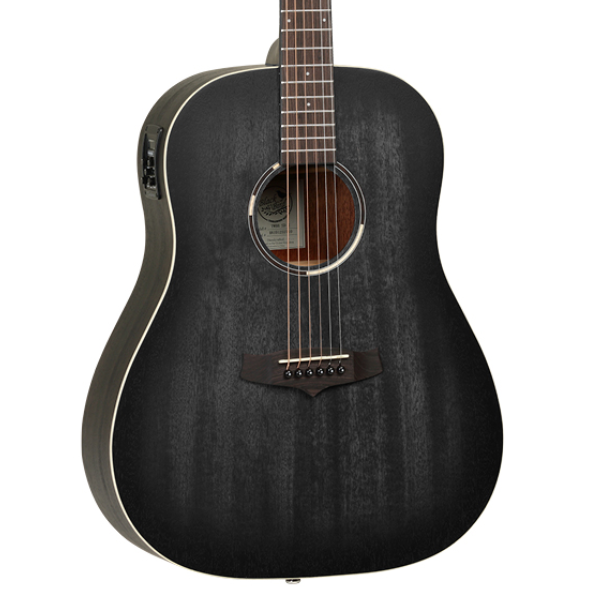 TANGLEWOOD TWBBSDE BLACKBIRD DREAD - SMOKESTACK BLACK SATIN + BAG