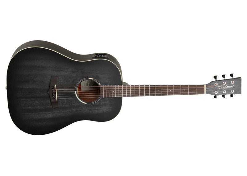 TANGLEWOOD TWBBSDE BLACKBIRD DREAD - SMOKESTACK BLACK SATIN + BAG