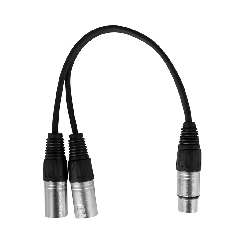 HYBRID XLR FEMALE - DUAL XLR MALE CABLE (0.3m)