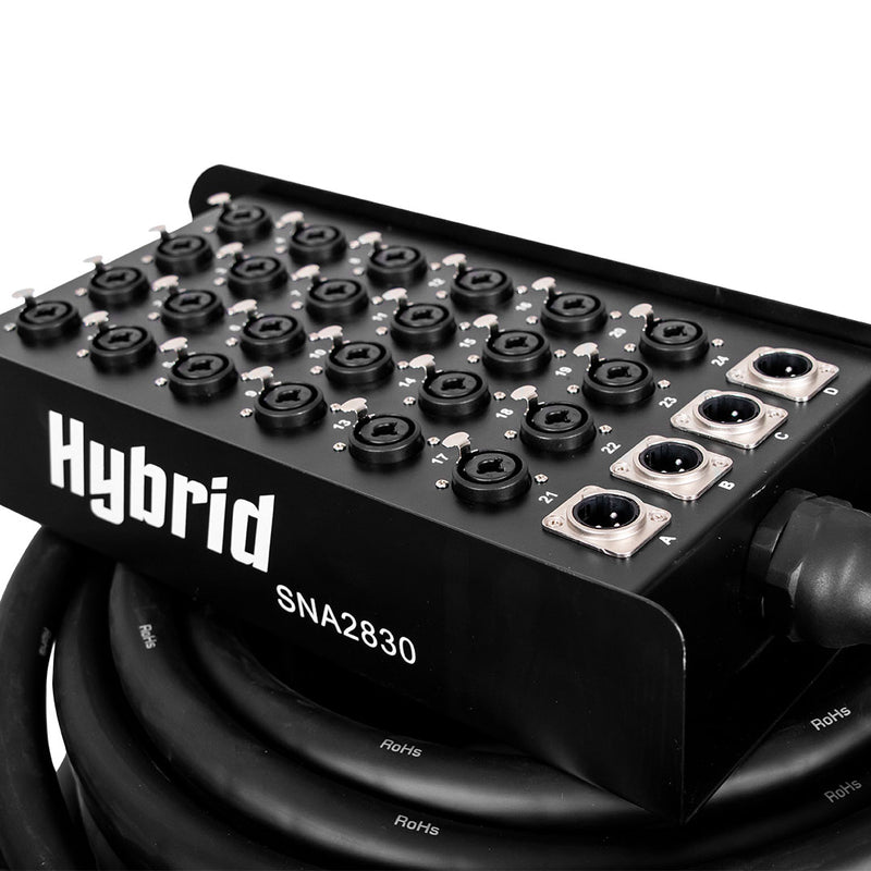 HYBRID 30M 24 IN 4 OUT SNAKE CABLE