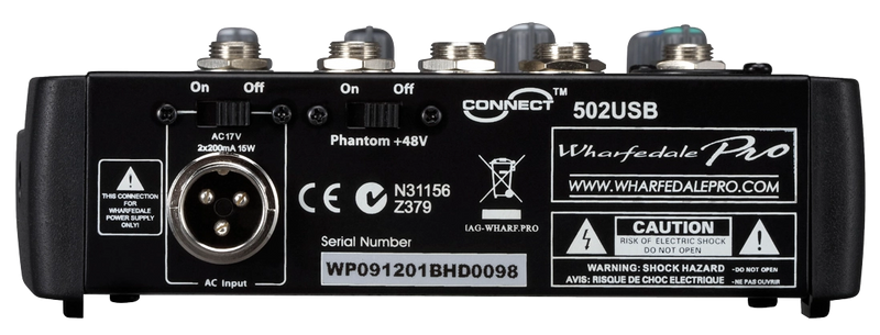 WHARFEDALE CONNECT 502 USB MIXER
