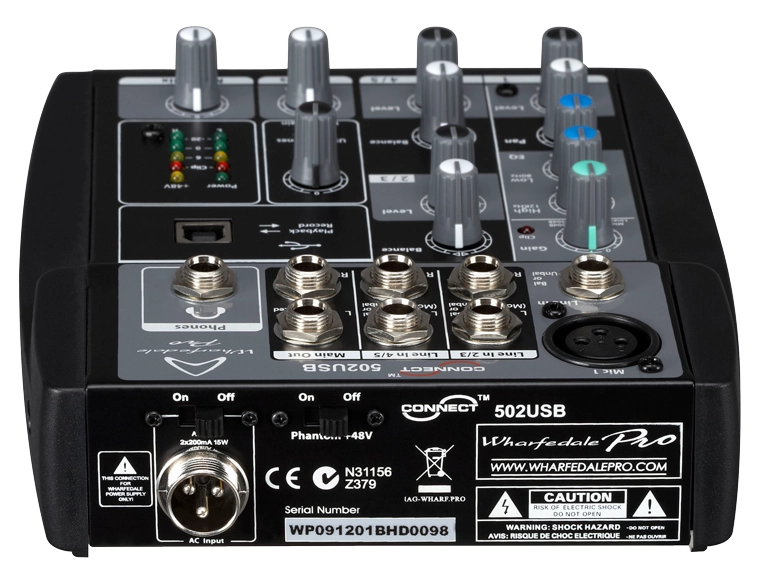 WHARFEDALE CONNECT 502 USB MIXER