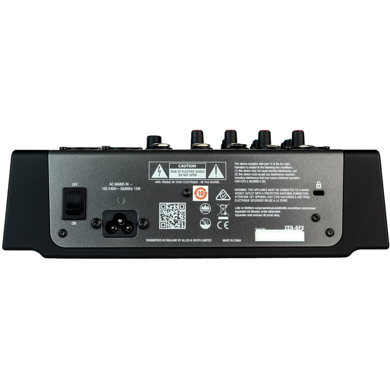 ALLEN & HEATH ZED-6FX BACK