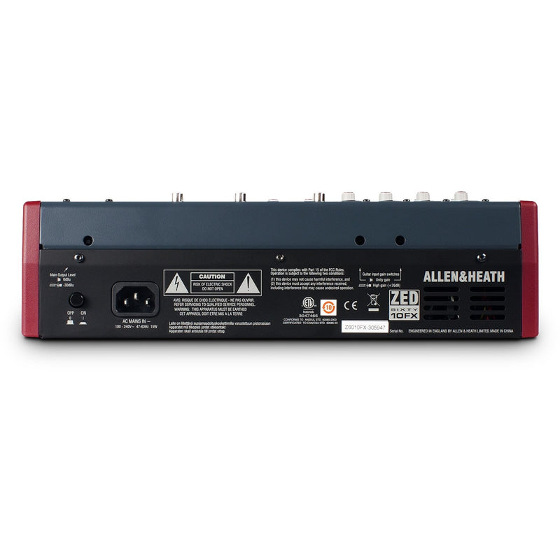 ALLEN & HEATH ZED60-10FX BACK