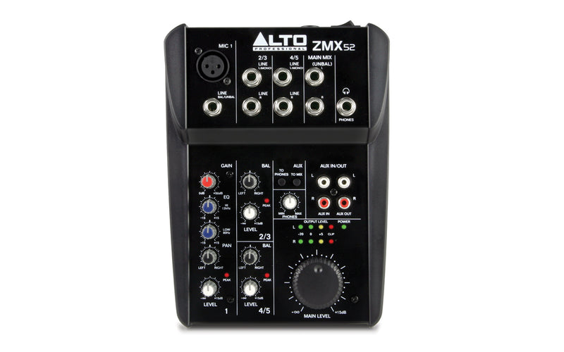 Alto Professional ZMX52 5-Channel Compact Analog Mixer