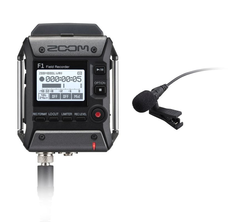 ZOOM F1-LP FIELD RECORDER AND LAVALIER MIC