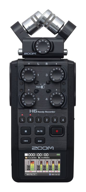 ZOOM H6 BLACK PORTABLE RECORDER