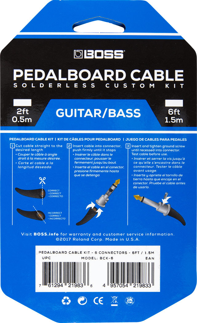BOSS CABLE KIT PEDAL BOARD - 6 CONNECTORS