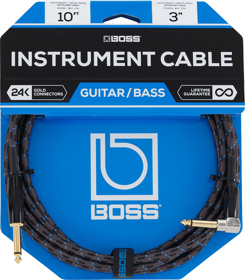 BOSS INSTRUMENT CABLE (3M) - ANGLED/STRAIGHT