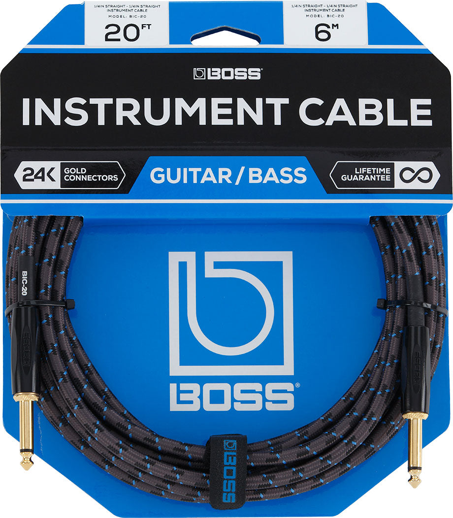 BOSS INSTRUMENT CABLE (6M) - STRAIGHT/STRAIGHT