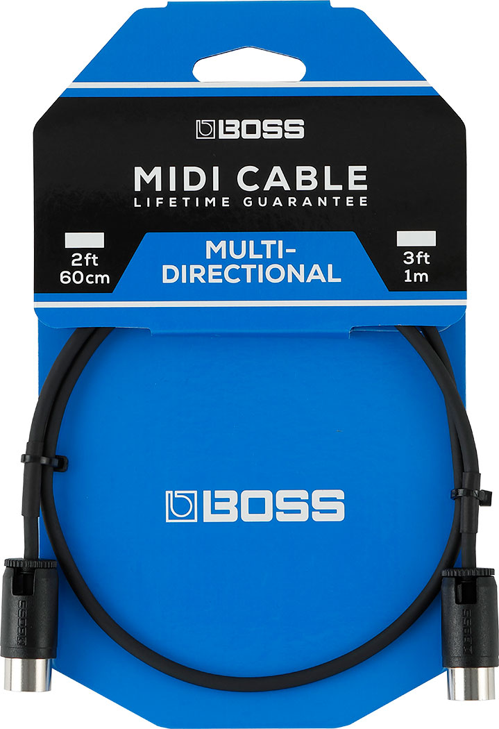BOSS MIDI CABLE (1M) WITH ADJUSTABLE CABLE ANGLE