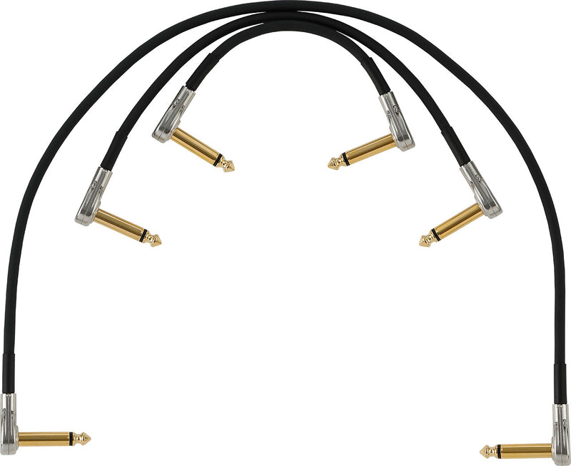 BOSS PATCH CABLE (4" / 10CM) WITH PANCAKE JACK PLUGS - 3 PACK