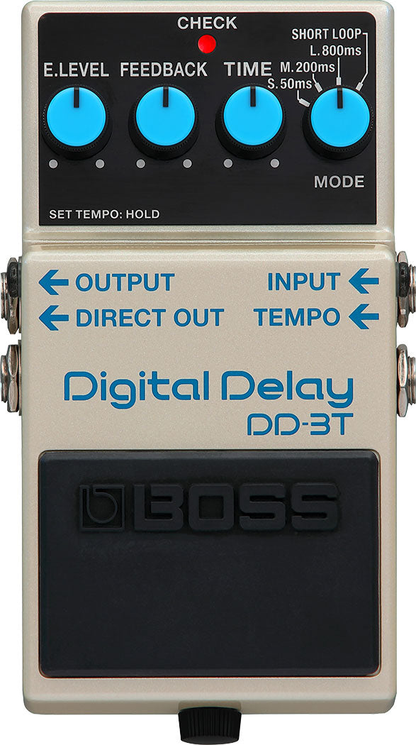 BOSS DD-3T DIGITAL DELAY TAP TEMPO AND 3 BEAT SUBDIVISIONS EFFECTS PEDAL