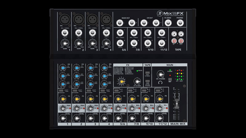 MACKIE MIX12FX 12-CHANNEL MIXER WITH FX