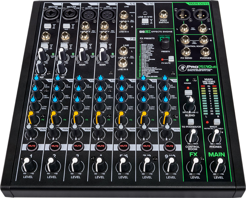 MACKIE PROFX10 V3 10-CHANNEL ANALOG MIXER WITH USB