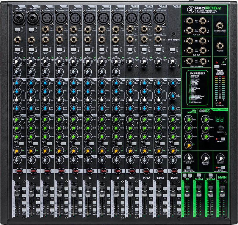 MACKIE PROFX16 V3 16-CHANNEL PROFESSIONAL MIXER WITH USB