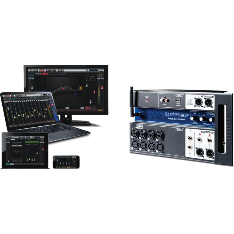 SOUNDCRAFT 12-CHANNEL DIGITAL MIXER WITH WIRELESS CONTROL (Ui-12)